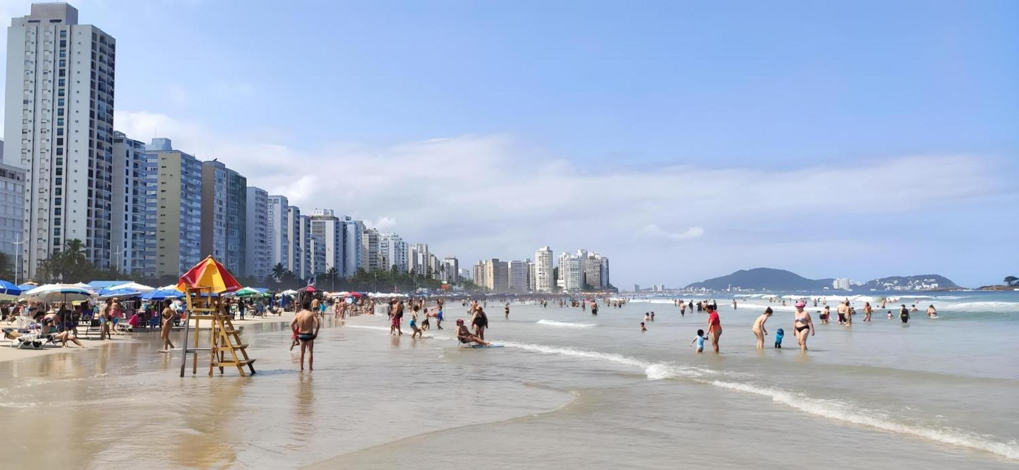Apartamento Dulce Pitangueiras Guarujá com varanda Exterior foto