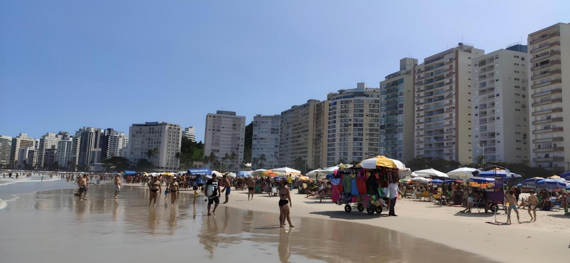 Apartamento Dulce Pitangueiras Guarujá com varanda Exterior foto