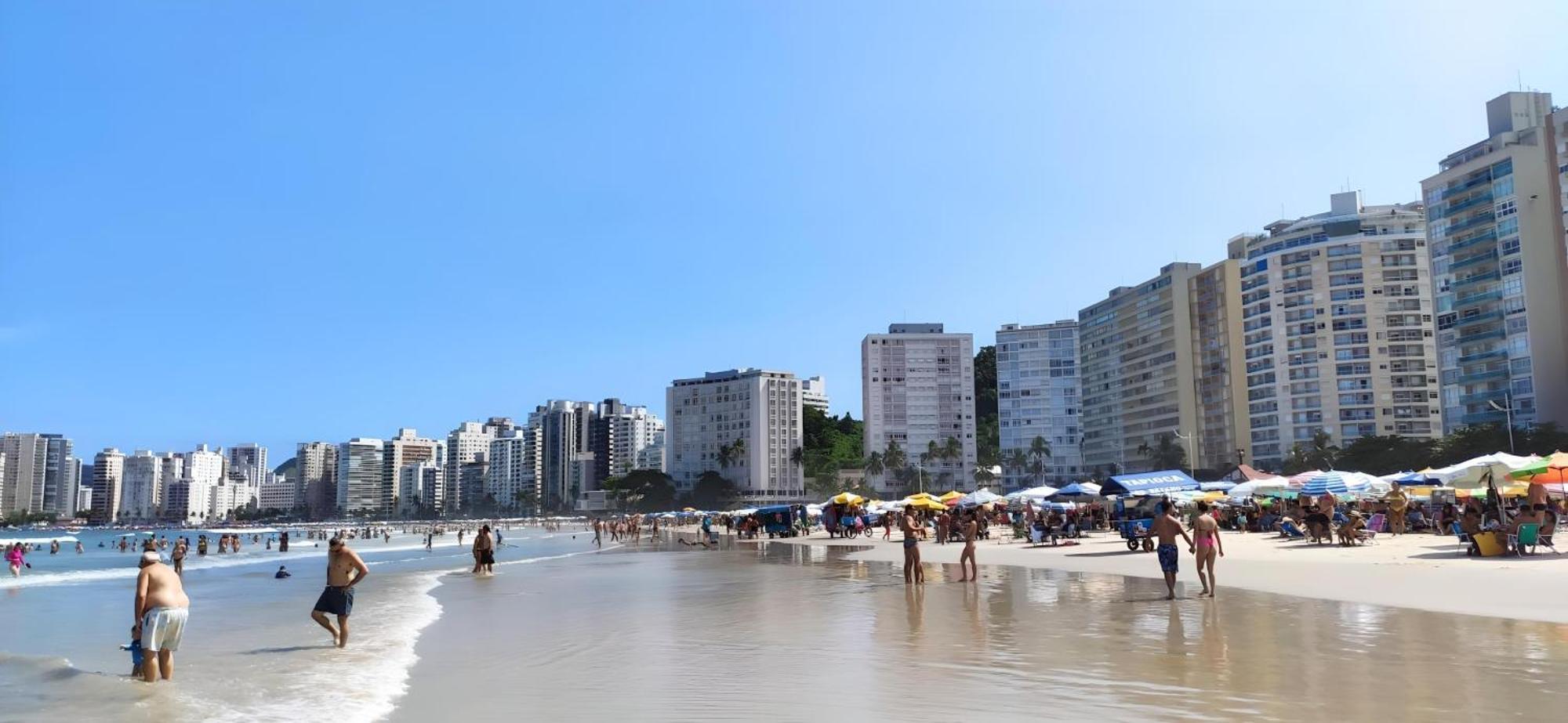 Apartamento Dulce Pitangueiras Guarujá com varanda Exterior foto