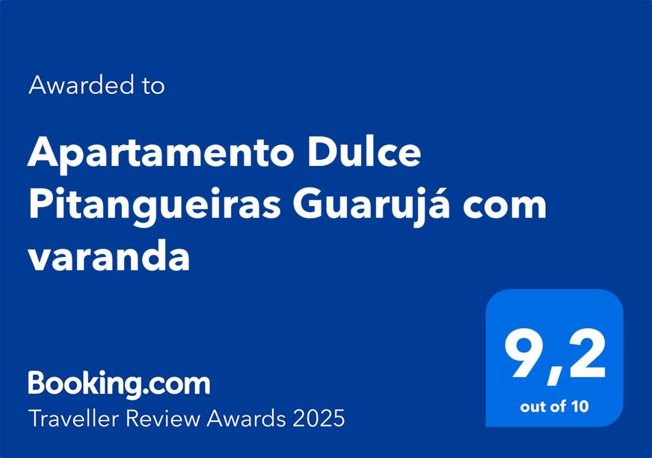 Apartamento Dulce Pitangueiras Guarujá com varanda Exterior foto